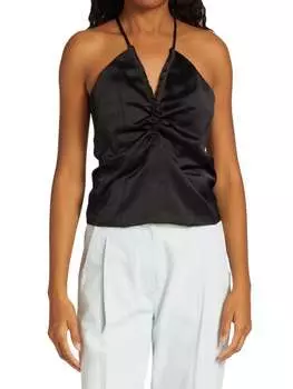 Топ - Бюстье LVIR со сборками, черный