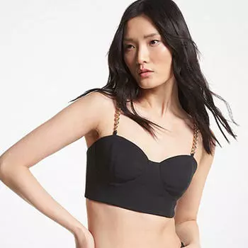 Топ-бюстье Michael Michael Kors Stretch Crepe, черный