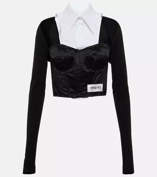 Топ-бюстье с открытыми плечами из коллаборации с Kim DOLCE&GABBANA, черный