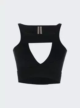 Топ-бюстгальтер с застежкой-молнией Rick Owens, черный
