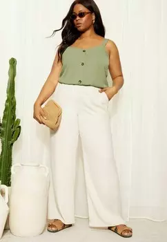 Топ BUTTON FRONT CAMI REGULAR FIT Curves Like These, зеленый