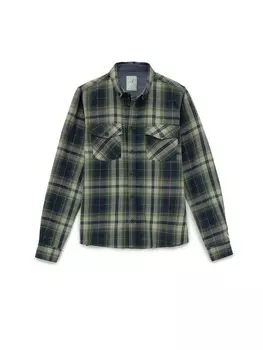 Топ By Diess Collection Comfort fit Button Up, синий/зеленый