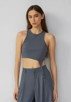 Топ By Vanessa Mai | Ripptop mit Schnallendetail QS, антрацит