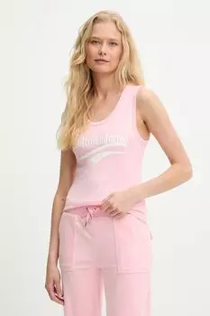 Топ CALIFREAKINFORNIA с ребристой вязкой Juicy Couture, розовый
