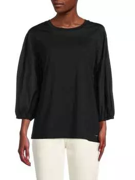 Топ Calvin Klein из поплина, черный