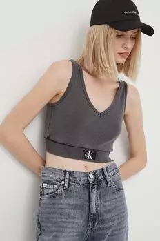 Топ Calvin Klein Jeans, серый