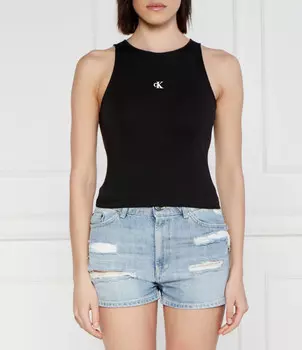 Топ CALVIN KLEIN JEANS Slim Fit, черный