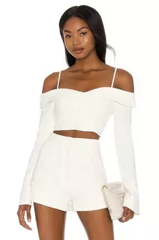 Топ Camila Coelho Paulina, слоновая кость