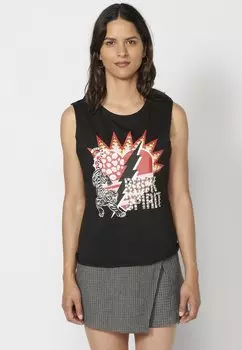 Топ CAMISETA SIN MANGAS Koroshi, черный