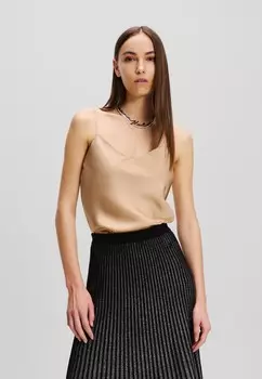 Топ CAMISOLE KARL LAGERFELD, бежевый
