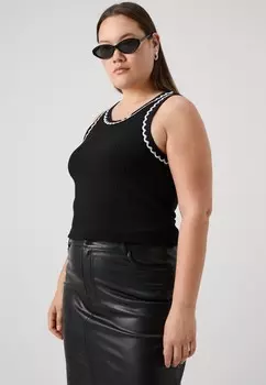 Топ CARFATIMA O NECK ONLY Carmakoma, черный