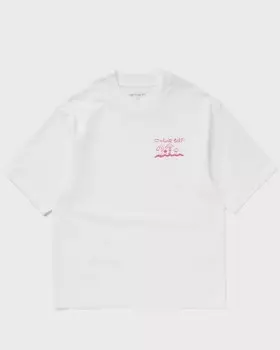 Топ Carhartt Wip Wmns S/S Kainosho Tee, цвет white / charm pink