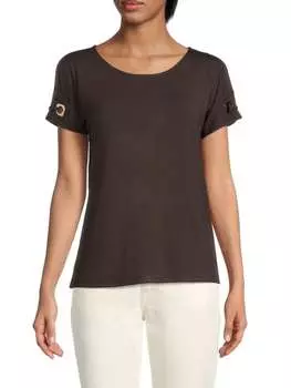 Топ Carmen Marc Valvo с открытыми плечами, chocolate