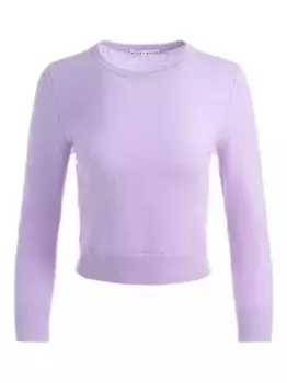 Топ Carolann с круглым вырезом Alice + Olivia, фиолетовый