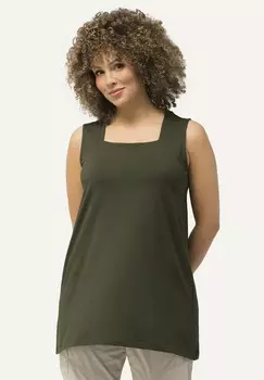 Топ CARREE-AUSSCHNITT RMELLOS Ulla Popken, цвет Evergreen