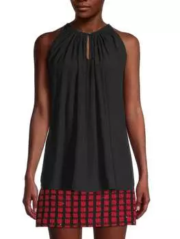 Топ Catherine Catherine Malandrino с бретелью через шею, черный