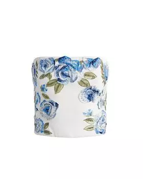 Топ Cece с вышивкой Alice and Olivia, белый