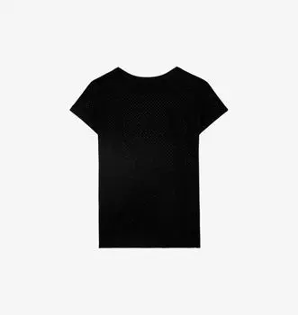 Топ Cecilia из органического хлопка, украшенный стразами Zadig&Voltaire, цвет noir