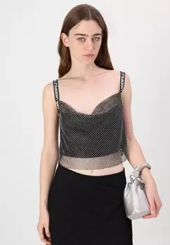 Топ CHAINMAIL Karl Lagerfeld Jeans, черный