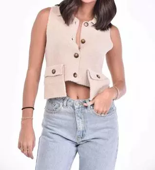 Топ Charlie бежевого цвета LE LIS