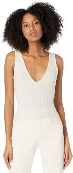 Топ Chaser Poor Boy Rib Cropped Empire Seam Double V Tank, цвет Rope