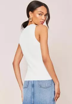 Топ CHEVRON PETITE Lipsy, белый