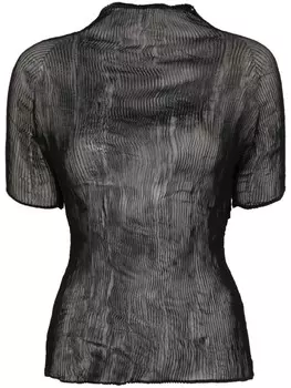 Топ Chiffon Twist Issey Miyake, черный