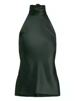 Топ Chilton с высоким воротом и завязкой на шее Ralph Lauren Collection, зеленый