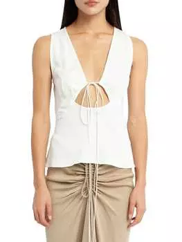 Топ Christopher Esber Bertoia с завязками спереди, natural