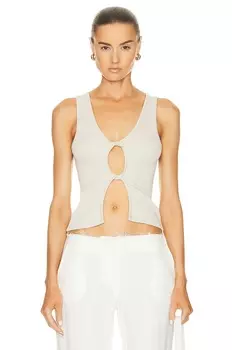 Топ Christopher Esber Open Twist, цвет PUTTY