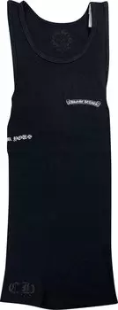 Топ Chrome Hearts Script Logo Tank Top 'Black', черный