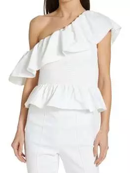 Топ Cinq Sept Tlj Shiri на одно плечо, белый