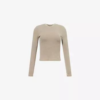 Топ Citizens Of Humanity Пилар удлиненный хлопковый с длинным рукавом в рубчик, мультиколор