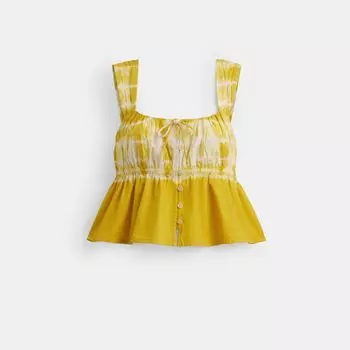 Топ Coach Tie Dye Tank Top, цвет Yellow Multi