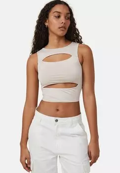 Топ Cody Cut Out Cotton On, цвет stone