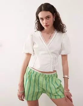 Топ COLLUSION wrap front top