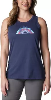 Топ Columbia Bluff Mesa Tank Top, цвет Nocturnal Heather/Happier Outdoors