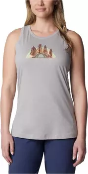 Топ Columbia Bluff Mesa Tank Top, цвет Columbia Grey Heather/Happier Outdoors