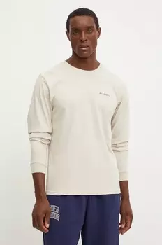 Топ Columbia с длинными рукавами из хлопка CSC Seasonal Logo, бежевый