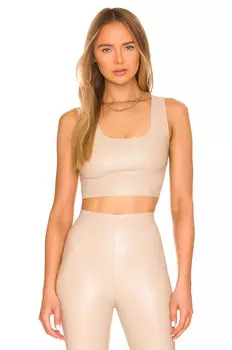 Топ Commando Faux Leather Crop, песочный