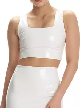 Топ Commando Faux Patent Leather Crop Top FLT110, белый