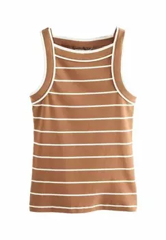 Топ CONTRAST SLEEVELESS Next, бежевый