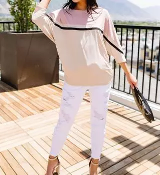 Топ Coraline Colorblock в лиловом цвете Ninexis