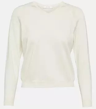 Топ Corin из смесового шелка THE ROW, белый