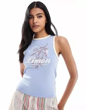 Топ Cotton On Limon с высоким воротом в темно-синем цвете Cotton:On