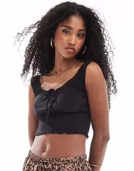 Топ Cotton On с короткими рукавами, черного цвета Cotton:On