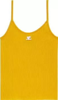 Топ Courrges Knit Tank Top 'Ochre', оранжевый