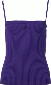 Топ Courrges Rib Knit Tank Top 'Ultra Violet', фиолетовый