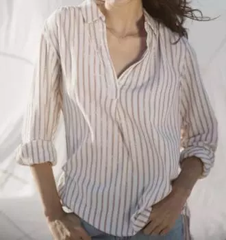 Топ Courtney Henley в полоску Oyster TROVATA, цвет oyster stripe