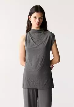 Топ CREASED PULL&BEAR, серый